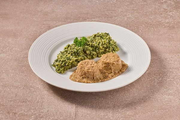 Hollandse andijviestamppot met gehakt in jus (gemalen)