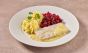 Alaska Pollakfilet in Hollandaisesaus met rode bietjes en aardappelpuree